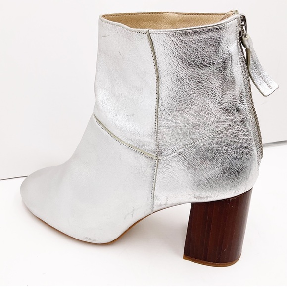 {OFFICE LONDON} Metallic Leather Ankle Boots - Picture 2 of 16